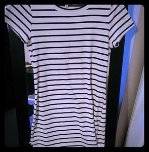 Black n white striped dress BRAND NEW